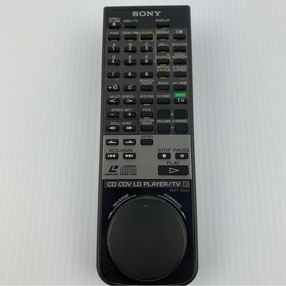 Sony RMT-333A Remote Control CD CDV LD PLAYER/TV - Picture 1 of 5
